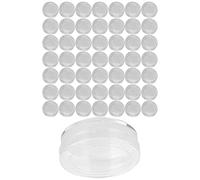 AKLOSIPY 50pcs Box de Rangement de Pièces de Montre Transparent, étui Cylindrique de 33 Mm pour Réparer Les Outils et Les Bijoux