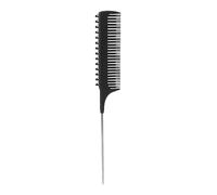 AKLOSIPY 5100 Peigne à Pince avec Pointe Aiguille en Acier - Peigne à Raie de Queue pour Mèches en Feuille, Lissage, Tissage - Outil de Coiffure en Plastique de qualité Salon, Lavande (BLACK)