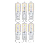 AKLOSIPY 6pcs G9 LED Ampoule 5W Dimmable Couvercle Transparent 22 LED Ampoule pour Plafond Table Applique Murale - Blanc Chaud - Économe en énergie et Oeil (Blanc chaud 220-240v)