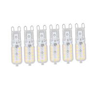 AKLOSIPY 6pcs G9 LED Ampoule 5W Dimmable Couvercle Transparent 22 LED Ampoule pour Plafond Table Applique Murale - Blanc Chaud - Économe en énergie et Oeil (lumière blanche 220-240v)