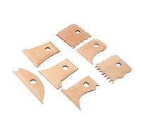 AKLOSIPY 7pcs Outils de Poterie en Bois de Hêtre Défini pour la Sculpture d'argile - Côtes Politiques Polyvalentes pour Fabrication de Bricolage et Art