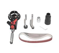 AKLOSIPY Adaptateur de Meuleuse d'angle M10 vers Ponceuse à Bande pour le Ponçage Polyvalent du Bois, du Verre, du Plastique et du Métal - 15 Mm de Large avec Contrôle de Vitesse Variable