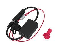 AKLOSIPY Amplificateur D'antenne D'autoradio 12 V, Fil de Signal en Cuivre avec Couvercle de Blindage en Métal pour Une Réception FM AM Dab Améliorée, Facile à Installer