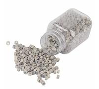 AKLOSIPY Anneaux de Liaison de Doublure en Silicone Professionnels pour Humains, Doux et Boucles de Différentes Couleurs, 1000 Pièces/bouteille (Beige)