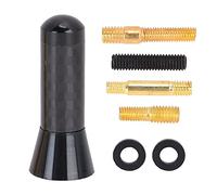 AKLOSIPY Antenne de Voiture Universelle en Fiber de Carbone, Alliage d'aluminium Court de 3.5cm, pour Une Réception FM/AM élégante