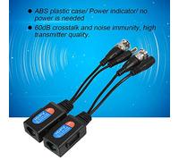 AKLOSIPY Balun de Vidéosurveillance Passif torsadé avec Alimentation pour Caméras HD-CVI HDTVI AHD - Design Compact avec immunité au Bruit et Affichage de la Puissance en Temps Réel