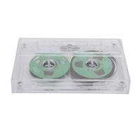 AKLOSIPY Bande de cassette vierge bobine à bobine, 50 minutes de temps | Biais normal, portable dans une boîte transparente, matériau ABS, papier d'enregistrement inclus