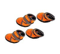 AKLOSIPY Bottes pour Chiens 4 Pièces avec Semelle en Caoutchouc Antidérapante et Sangles Réfléchissantes pour Un Confort Extérieur-protecteurs pour Chiens Actifs, XL (S)