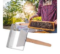 AKLOSIPY Bourse Inoxydable en Acier Inoxydable avec Poignée en Bois Ergonomique pour la Récolte Efficace du Miel et Le Désordre Minimal