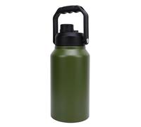 AKLOSIPY Bouteille Isotherme à Large Ouverture de 3 L avec Poignée, Tasse Thermique de Voyage en Acier Inoxydable SUS316, Garde les Boissons Froides 48 Heures et Chaudes 24 Heures, Olive, pour Salle