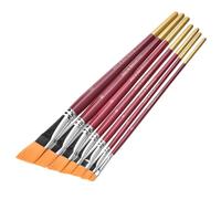 AKLOSIPY Brosse de Peinture de Cheveux en Nylon - Pinceaux d'artistes à Plats à Plats Obliques pour Gouache, Acrylique, Peinture à l'huile, Fournitures d'art