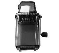 AKLOSIPY Broyeur de Glace Portable .25L Manuel rasé de Glace rasé avec des Lames en Acier Inoxydable pour la Maison et le Plaisir en Plein Air (Noir transparent)