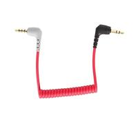 AKLOSIPY Câble de Microphone 3,5 Mm vers TRRS Cordon de Brassage enroulé à Angle Droit Comp avec SC7 VideoMic VideoMicro pour Smartphone, Tablette, Enregistrement, Adaptateur Mâle vers Mâle plaqué or