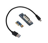 AKLOSIPY Câble d'extension PCI-E 1X pour Carte GPU Riser, Rallonge d'alimentation USB 30 Cm pour l'exploitation Minière et Les Jeux, Câble