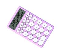 AKLOSIPY Calculatrice de Poche Multifonctionnelle avec Grand écran pour Usage Scolaire - Design Mignon en Bleu (Purple)