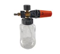 AKLOSIPY Canon à mousse de qualité supérieure pour nettoyeur haute pression, lance avec bouteille transparente de 1 l et connecteur rapide pour des tâches polyvalentes (transparent)
