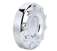 AKLOSIPY Capuchon Central de Moyeu de Roue à 10 écrous de 19,5 Pouces, ABS chromé avec Clips à Pression de Remplacement pour F-450 F-550 F-600 4X2 2017-2026 HC3Z1130V