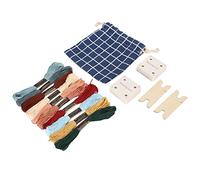 AKLOSIPY Cartes de Tissage de 30 Pcs avec Fil de Broderie et - Kit Portable Léger pour l'artisanat de Bricolage, les Tapisseries et les foulards.