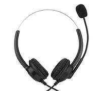 AKLOSIPY Casque de Centre d'appels avec Son sans Perte, avec Suppression du Bruit, Cache-Oreilles à 330° et compatibilité Optimale (Double 3,5 mm)