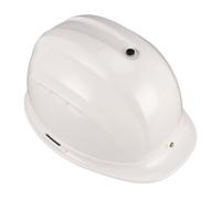 AKLOSIPY Casque de Construction avec Ventilateurs de Refroidissement Solaires et Têtes de Massage pour Les Travailleurs de la Construction, Fibre de Verre Durable Blanc 8000 MAh