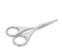 AKLOSIPY Ciseaux à Poils de Nez à Pointe Arrondie en Acier Inoxydable pour Hommes, Outil de Coupe de Sourcils de Barbe avec une Conception Sûre, Ciseaux de Toilettage Polis Miroir MJ-WB094 (MJ-WB010)