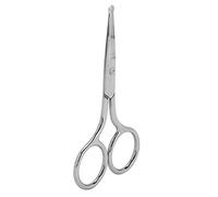 AKLOSIPY Ciseaux à Poils de Nez à Pointe Arrondie en Acier Inoxydable pour Hommes, Outil de Coupe de Sourcils de Barbe avec une Conception Sûre, Ciseaux de Toilettage Polis Miroir MJ-WB094 (MJ-WB090)