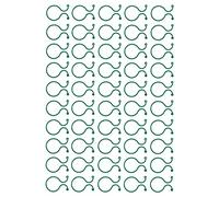 AKLOSIPY Clamp/Holder pour Plantes, 50 Pièces, Clips Durables en Forme de Huit pour Support de Branches, Idéal pour le Jardin, le Bureau et le Magasin de Fleurs