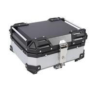 AKLOSIPY Coffret Supérieur de Moto 25l, Boîtier Arrière à Dégagement Rapide pour Bagages de Casque, adapté à la Moto (Silver)