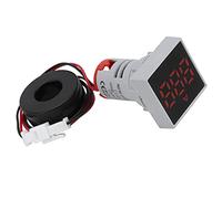 AKLOSIPY Compteur de Courant Numérique AC 220V, Ampèremètre Compact avec LED Haute luminosité pour une Mesure Sûre et Précise (rouge)