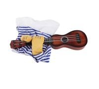 AKLOSIPY Costume de Guitare pour Animaux de Compagnie pour Chiens - Tenue de Guitariste Amusante Bleue et Blanche pour Cosplay, Fêtes, Halloween et Plus Encore (XL)