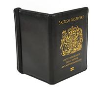 AKLOSIPY Couvre-Passeport en Grande-Bretagne avec Ceinture élastique - Multicard -Theft Travel Base pour ID, Credit et Vaccin Cards