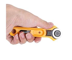 AKLOSIPY Cutter de 28 Mm pour les Utilisateurs Gauchers et Droitiers - Outil à Prise Confortable pour la Couture, le Quilting et les Travaux manuels.