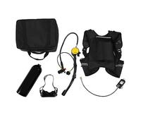 AKLOSIPY DCCMS DS-2000 2L Ensemble avec Lunettes et Embout Buccal Ergonomique pour des Aventures de Plongée Confortables (Bouteille d'oxygène Noire)