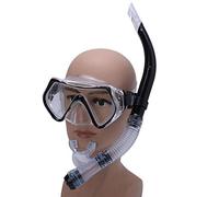 AKLOSIPY des Lunettes de Plongée Adultes avec de la Plongée avec Tuba, Légère et pour la en Apnée et la Natation, Les Lentilles Surdimensionnées, (Black)