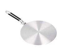 AKLOSIPY Diffuseur de Chaleur Plaque d'adaptation à Induction en Acier Inoxydable pour Cuisinière à Gaz et Cuisinière électrique - Diffuseur de Cuisson de 24 Cm avec Poignée en Silicone (24cm#)