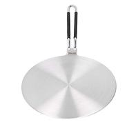 AKLOSIPY Diffuseur de Chaleur Plaque d'adaptation à Induction en Acier Inoxydable pour Cuisinière à Gaz et Cuisinière électrique - Diffuseur de Cuisson de 24 Cm avec Poignée en Silicone (22cm#)