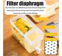 AKLOSIPY Distributeur de Boissons en Plastique de qualité Alimentaire de 3,5 L avec Robinet pour Réfrigérateur, pour Boissons Glacées, Fêtes et Usage Quotidien (ORANGE)