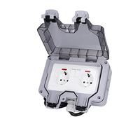 AKLOSIPY Double Prise de Courant Européenne Extérieure avec Prise IP66 et Rallonge pour une Utilisation électrique Sûre