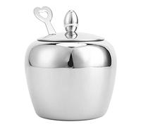 AKLOSIPY Durable 304 Stainless Steel Sugar Bowl with Spoon and Lid