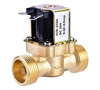 AKLOSIPY Électrovanne en Laiton Normalement Fermée de 3/4 Pouces 24 V pour le Contrôle - Vanne Magnétique électrique à Régulation Stable Compatible avec les Systèmes RO, les Machines à café