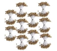 AKLOSIPY Élégante étamine en Perles Dorées pour l'artisanat de Bricolage, 900/1440 Bouquets Artificiels, Matériau de Gypse, pour Bouquets et Accessoires (3mm (#6) 900)