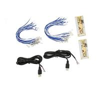 AKLOSIPY Encodeur 2 Joueurs sans Latence, Contrôleur DIY avec Câbles et Fils USB pour MAME et