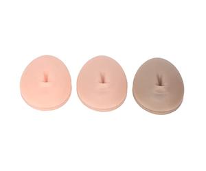 AKLOSIPY Ensemble de 3 Modèles de Ventre 3D en Silicone avec Présentoir en Acrylique - Outil d'entraînement Réutilisable pour l'acupuncture, la Pratique du Perçage et l'éducation en Dermatologie