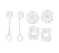 AKLOSIPY Ensemble de Bouchons de Paille en Silicone, Couvercle de Paille Réutilisable Anti-déversement pour Pailles Rondes et Pailles, Blanc, Convient aux Gobelets (WHITE)
