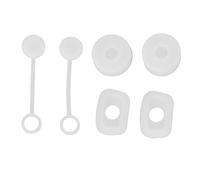 AKLOSIPY Ensemble de Bouchons de Paille en Silicone, Couvercle de Paille Réutilisable Anti-déversement pour Pailles Rondes et Pailles, Blanc, Convient aux Gobelets (Transparente)