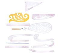 AKLOSIPY Ensemble de Règles Multifonctionnelles en 12 Pièces pour la Conception de Vêtements, la Fabrication de Motifs et les Outils de Mesure en Prolifération avec des Courbes et des Angles