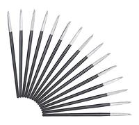 AKLOSIPY Ensemble de Stylo en Silicone en 5 Pièces pour le Liquide de Masquage d'art avec des Poignées en Bois Ergonomiques et Diverses Formes de Pointe pour une Peinture Détaillée