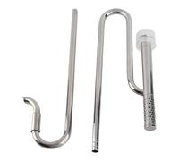 AKLOSIPY Ensemble de Tuyaux d'entrée et de Sortie en Acier Inoxydable 304, avec écumoire pour Aquarium de 12mm, Design élégant (Sortie de 12 mm avec entrée de Film de)