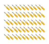 AKLOSIPY Fiche Banane JT-002 4mm, Connecteur à Souder pour l'enseignement, Cuivre de Haute pureté, Polyvalent pour l'électronique et 'Usage Industriel (Yellow)