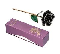 AKLOSIPY Fleur de Rose Plaquée en or 24K en Base de Protéines - Saint-Valentin, Anniversaire, Mariage et Spécial